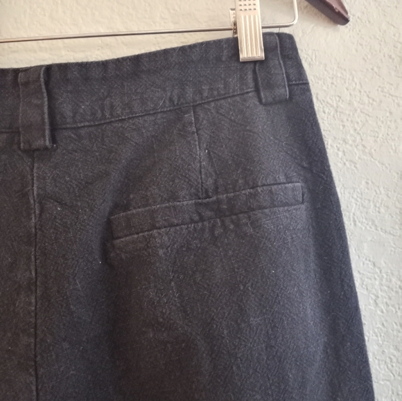 Lioness Oversized, Baggy, Wide Leg Linen Cotton Comfy Nubby Textured Black Pants - Picture 7 of 9